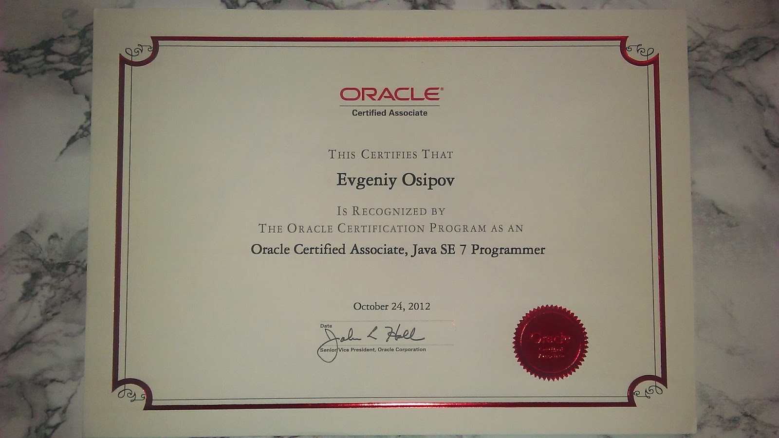 Oracle Certified Professional, Java SE 7 Programmer