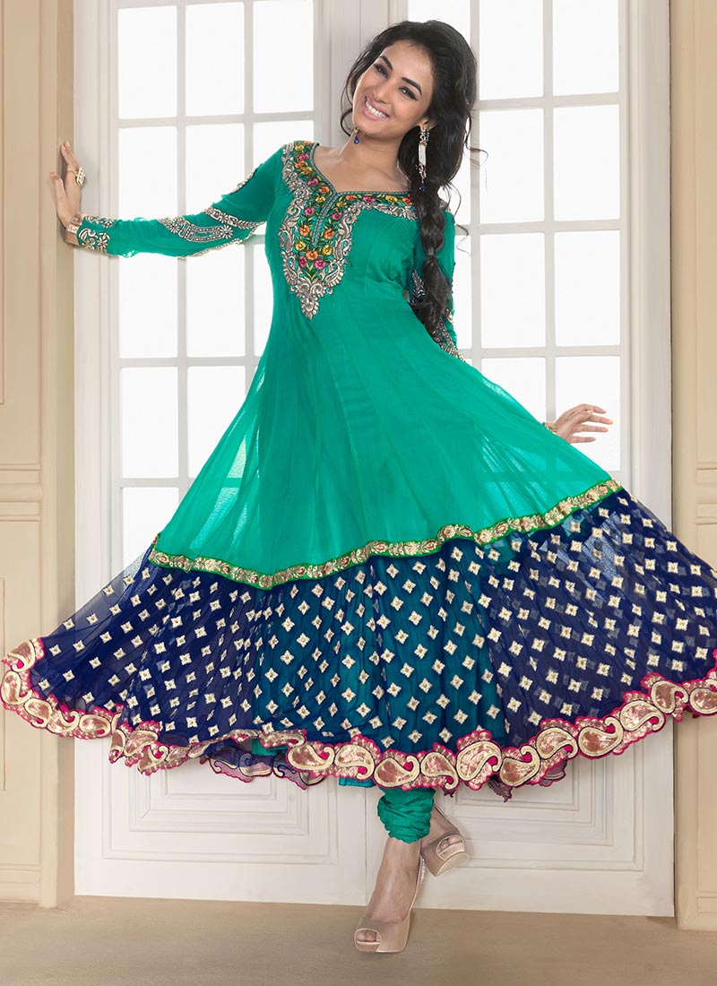 anarkali dress embroidery