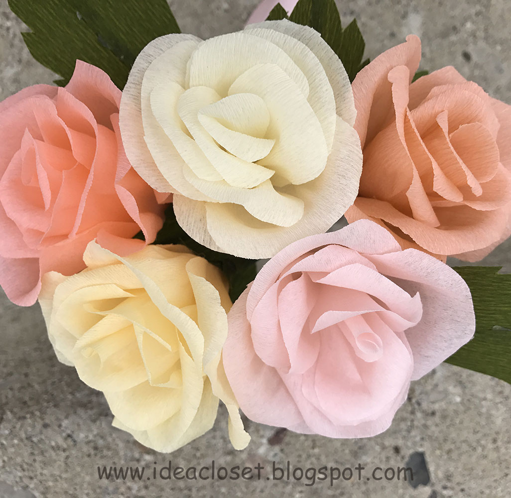 Crepe Paper Roses Idea Closet