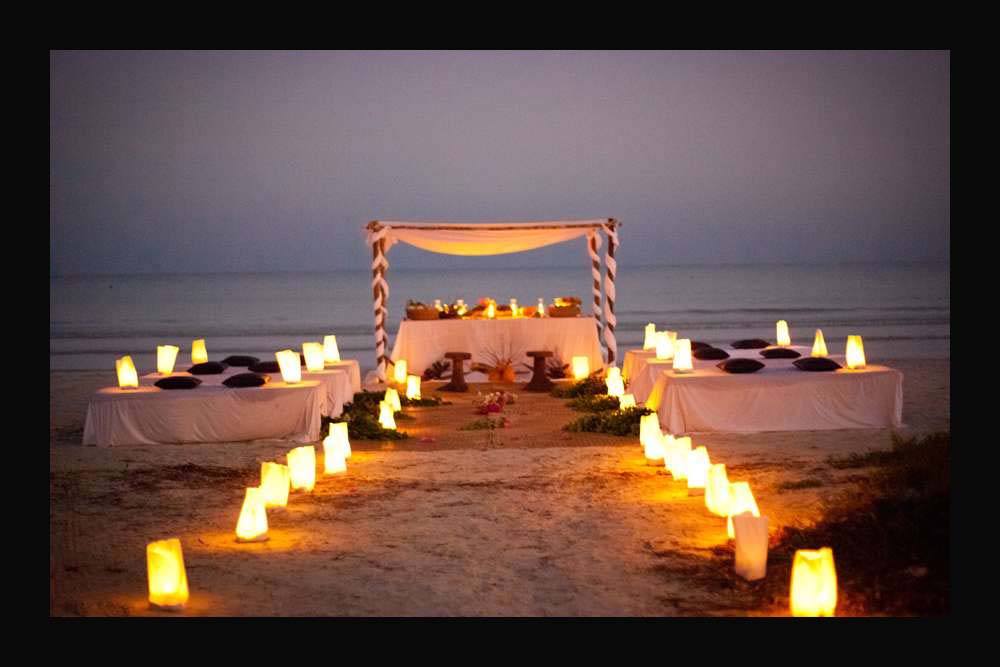Decoración con velas para tu boda