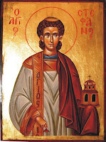 Sfantul Arhidiacon Stefan Sfantul Arhidiacon Stefan, icoana bust pictata pe lemn