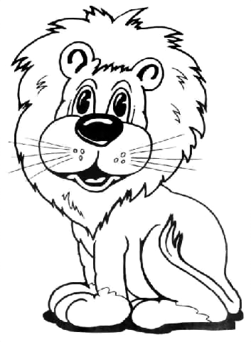 Desenhos para colorir de animais selvagens Leão