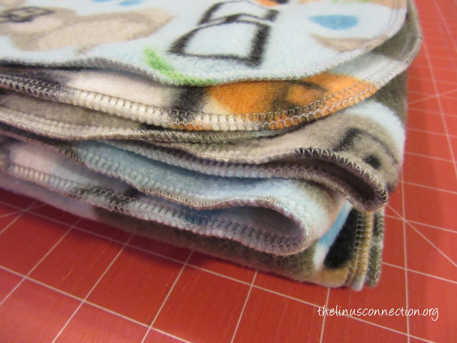 The Linus Connection Two Ways to Make a Single Layer Fleece Blanket