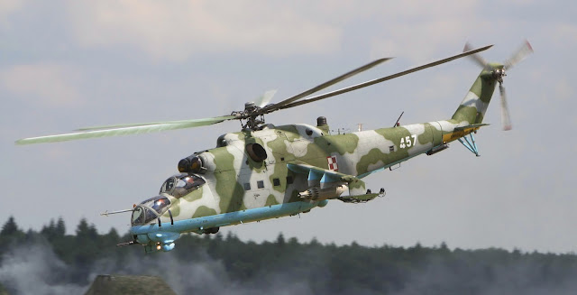 The Mil Mi-24 helicopter currently has a maximum speed of 208 mph Mi-24 Hind