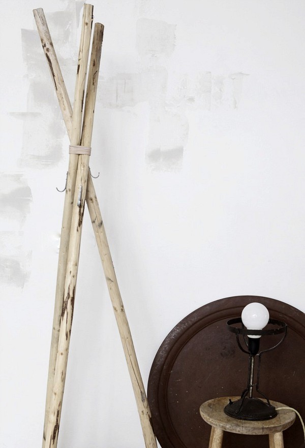 DIY: perchero de madera nórdico y sencillo perchero nórdico escandinavo DIY