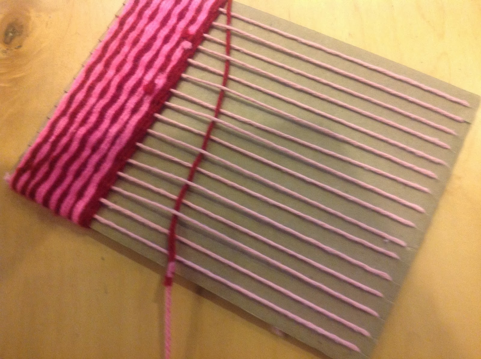 Puddle Wonderful Learning Cardboard Weaving