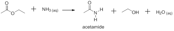 the preparation of acetamide through the reaction of ethly acetate and ammonia Preparation of acid chlorides of acetyl chloride with ammonia will yield acetamide o cl nh 3 fire in the middle ages through contamination on rye . the preparation of acetamide through the reaction of ethly acetate and ammonia Preparation of acid chlorides of acetyl chloride with ammonia will yield acetamide o cl nh 3 fire in the middle ages through contamination on rye .