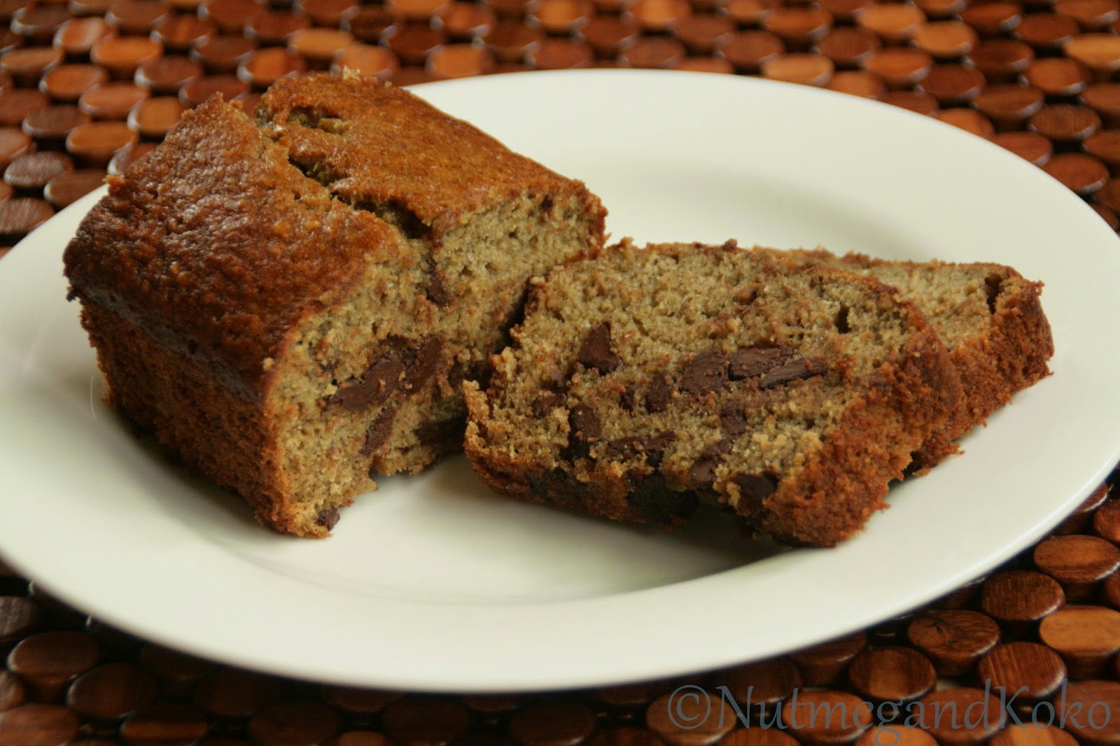 Nutmeg and KoKo Chocolate Chip Oatmeal Banana Bread