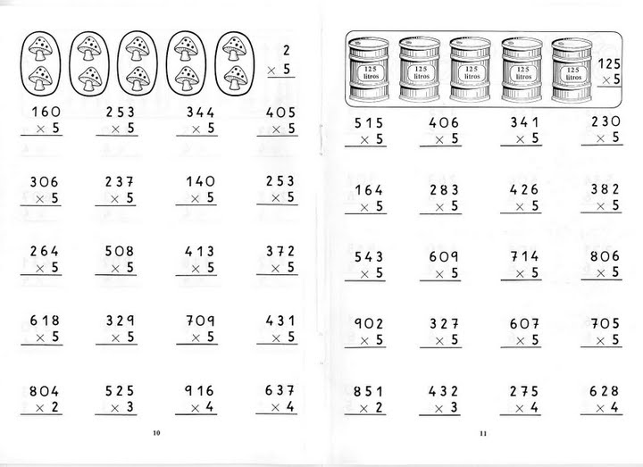 MULTIPLICACIONES POR UNA CIFRA : FICHAS PARA NIÑOS MULTIPLICACIONES POR UNA CIFRA : FICHAS PARA NIÑOS