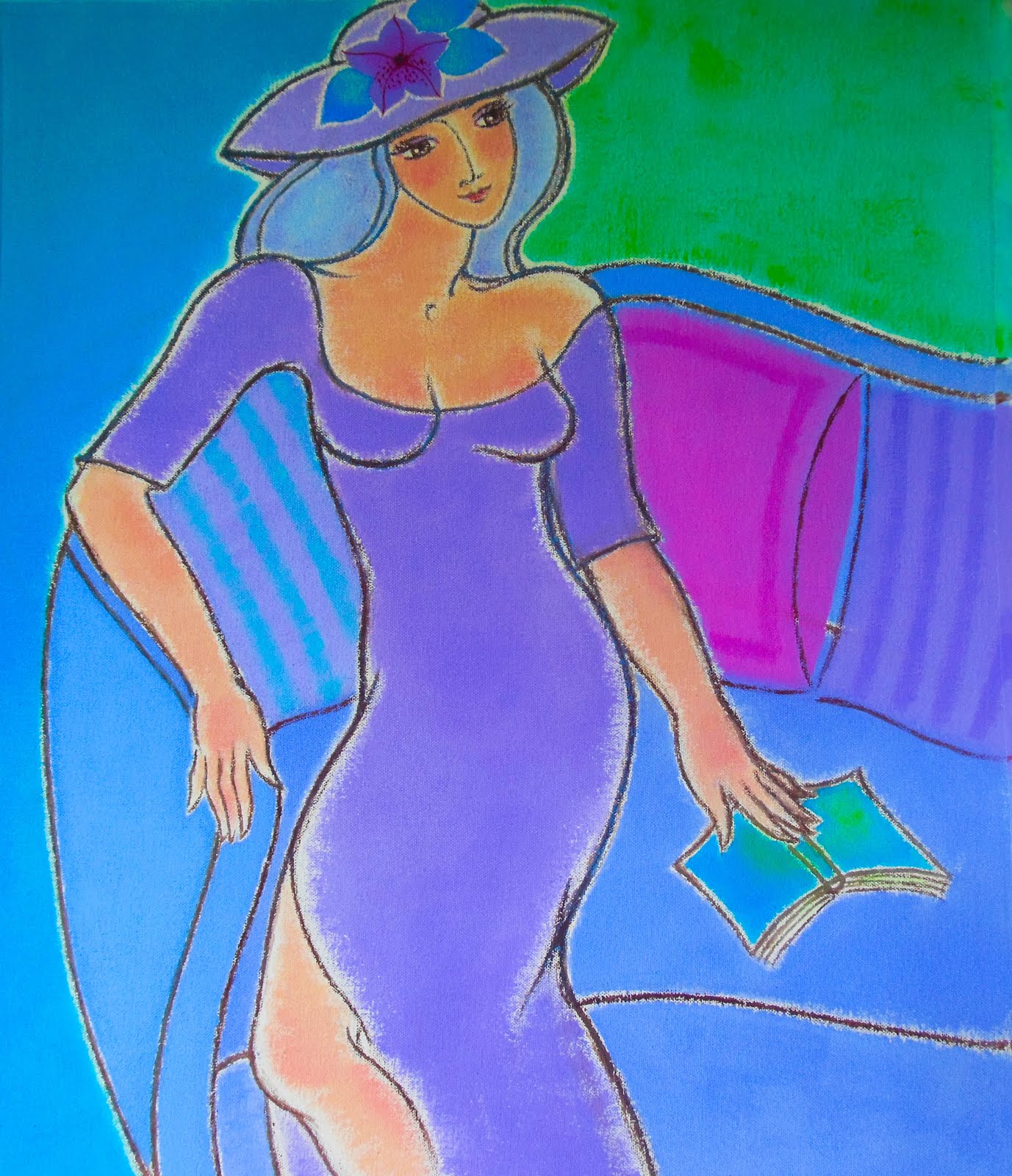 Figure in Blue Violet