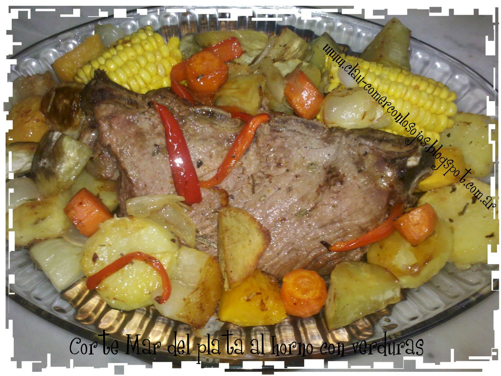 Corte Mar del plata al horno con verduras