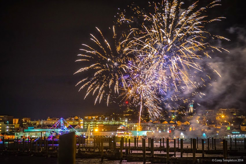 Portland, Maine USA Parade of Lights fireworks display December 13, 2014 photo by Corey Templeton