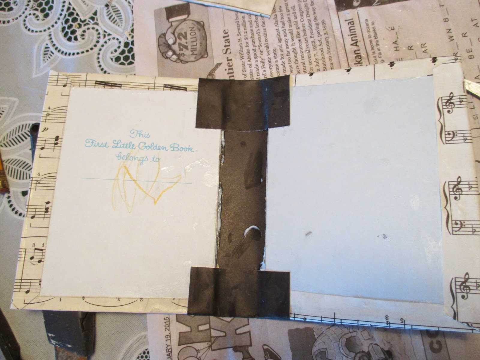 He Sings Over Me Upcycled journal/bookbinding tutorial