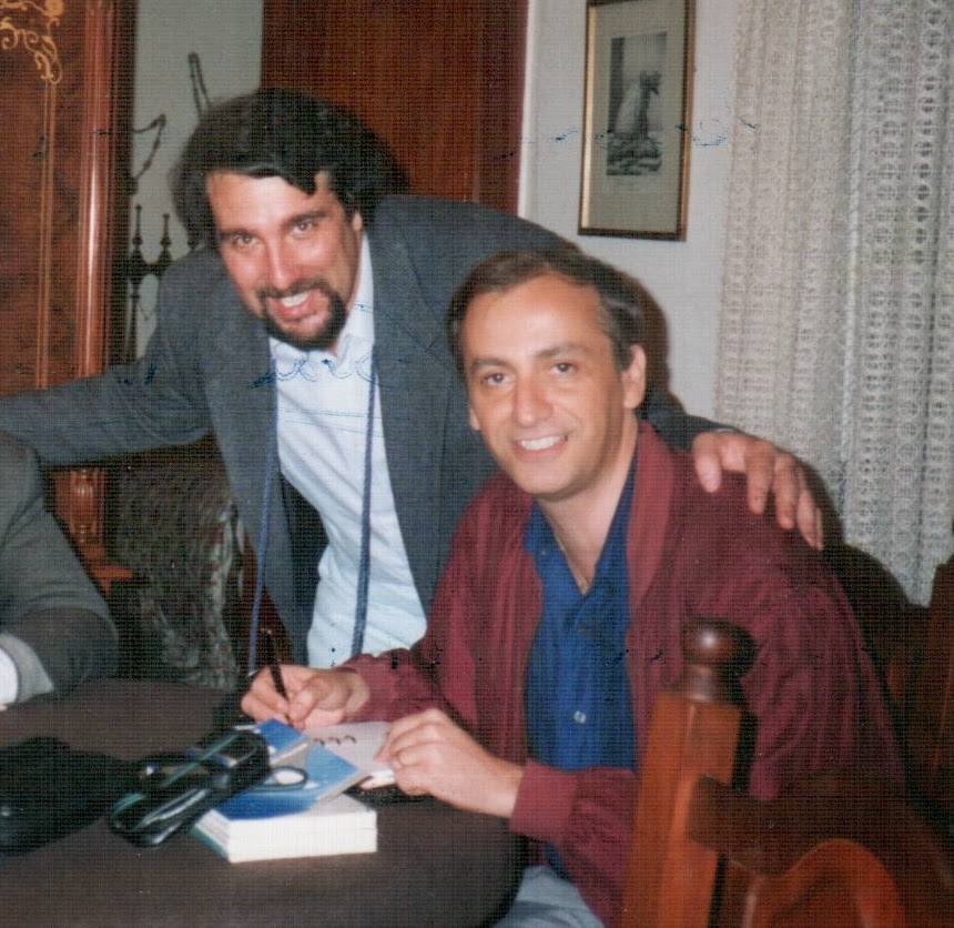 With GM Juan Manuel Bellon (seated) at my home, San Luis 1994