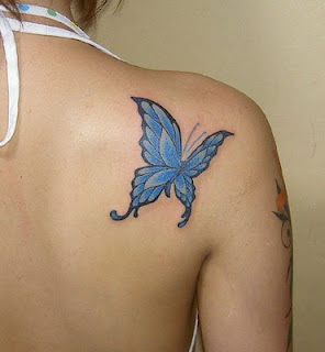 Blue Butterfly Tattoo design