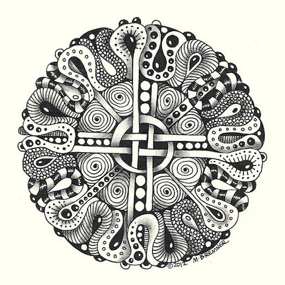 enthusiastic artist circular tangles as mandala centers how to make your own graph paper in excel