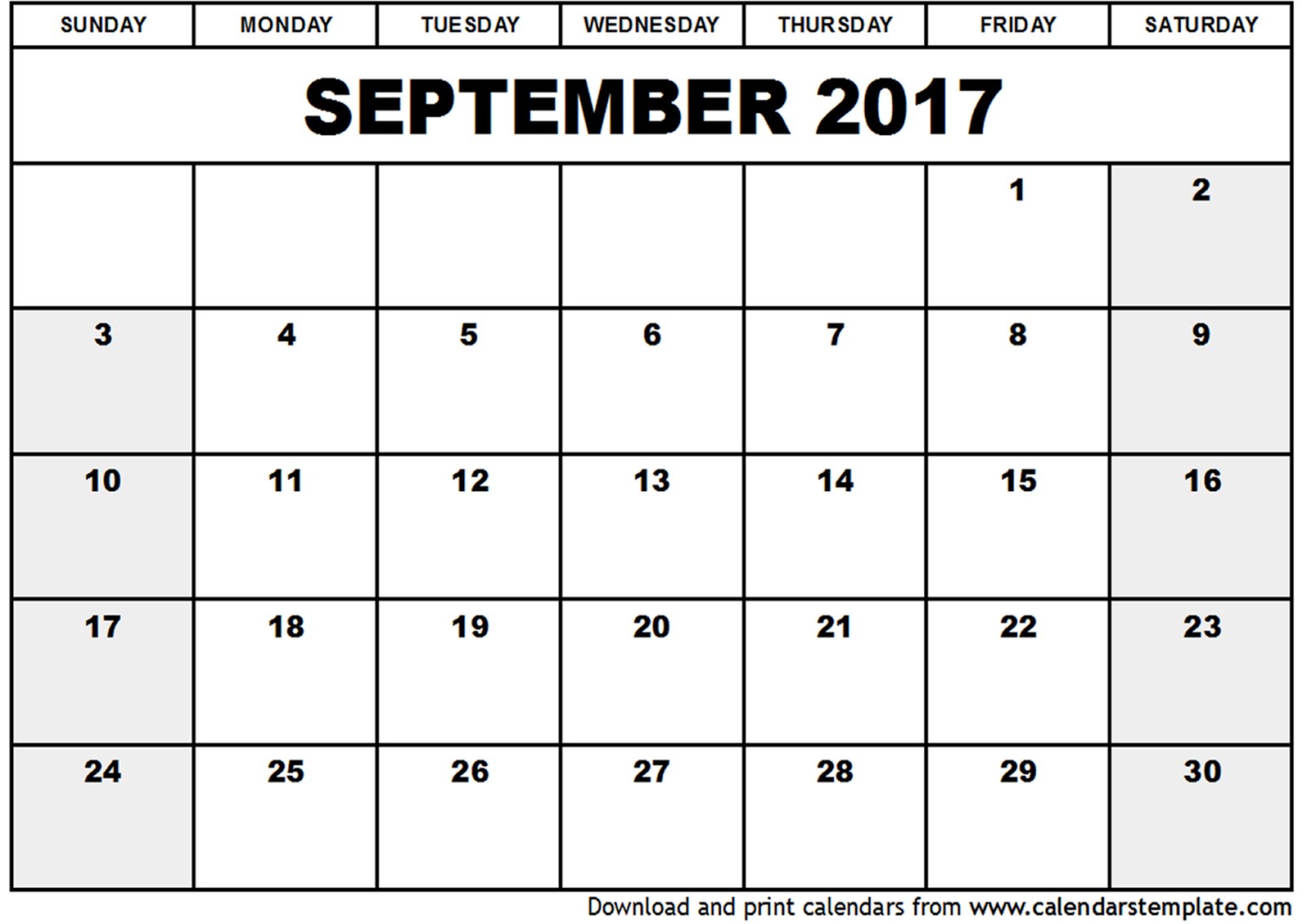 printable september calendar