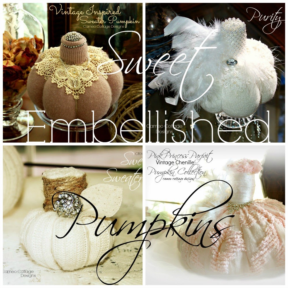 Sweet and Chic Embellished Sweater Pumpkins
