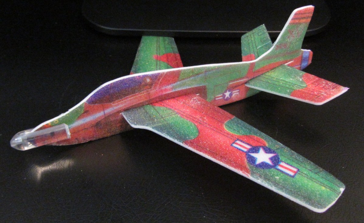 The Styrofoam Glider Squadron Jet Fighter Flying Glider 4 F105D