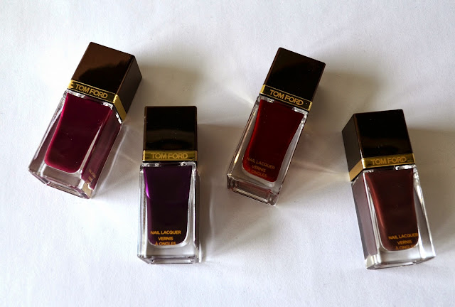 Vamp Tom Ford Nail Lacquers for Fall, #04 Bitter Bitch, #09 Plum Noir, #10 Viper, #16 Bordeaux Lust