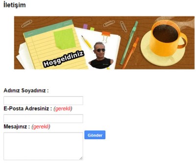 Blogger Sabit Sayfa İle İletişim Formu Oluşturma