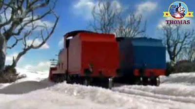 Keeping up with James tank engine Edward the blue engine Thomas the train and friends in the snow