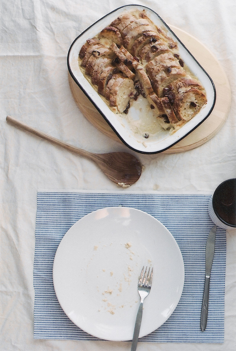 Always With Butter Buttered Baguette Bread Pudding