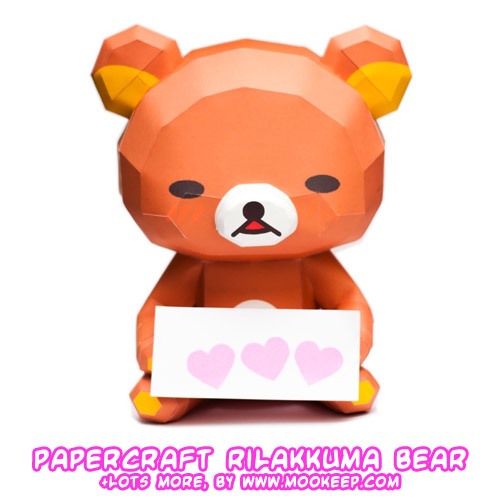 Rilakkuma  rilakkuma Papercraft Ninjatoes' bear papercraft template Relax papercraft weblog: