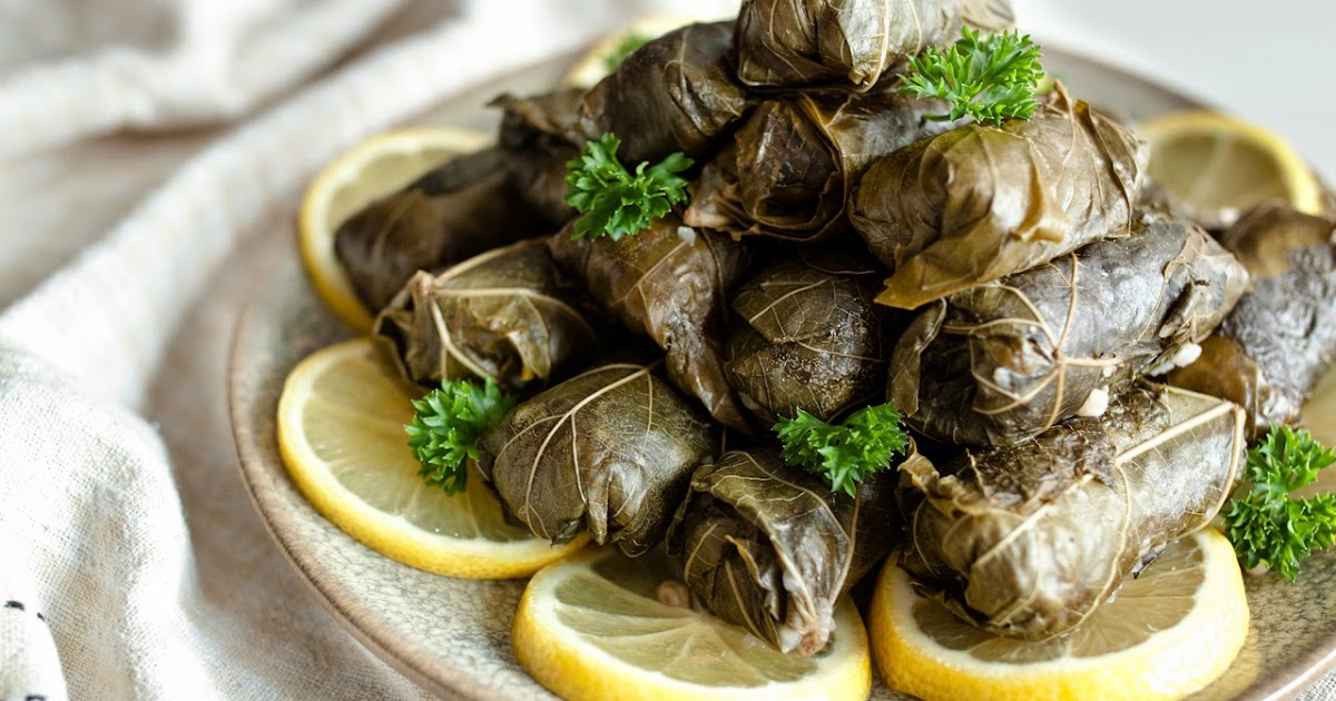 The Hungry Excavator Dolmades (Dill and Mint Stuffed Vine Leaves)