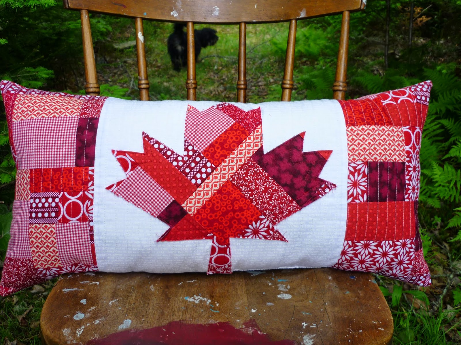 chezzetcook modern quilts O Canada! Pilllow A Finish