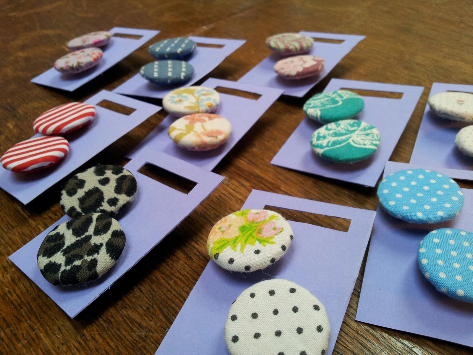 Nelly's Treasures Recycled Fabric Scrap Earrings