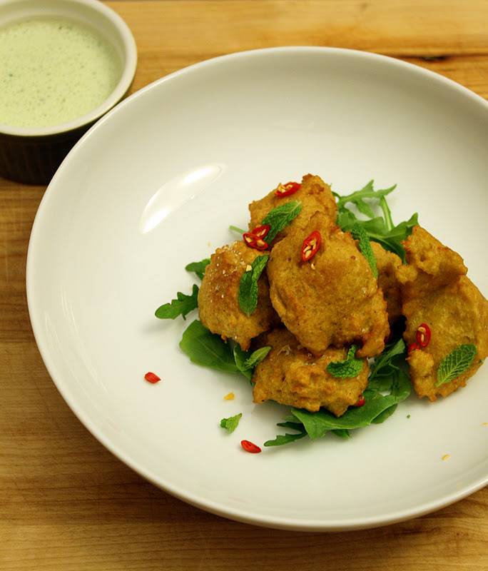 Vanilla Clouds and Lemon Drops Spicy Chickpea Fritters