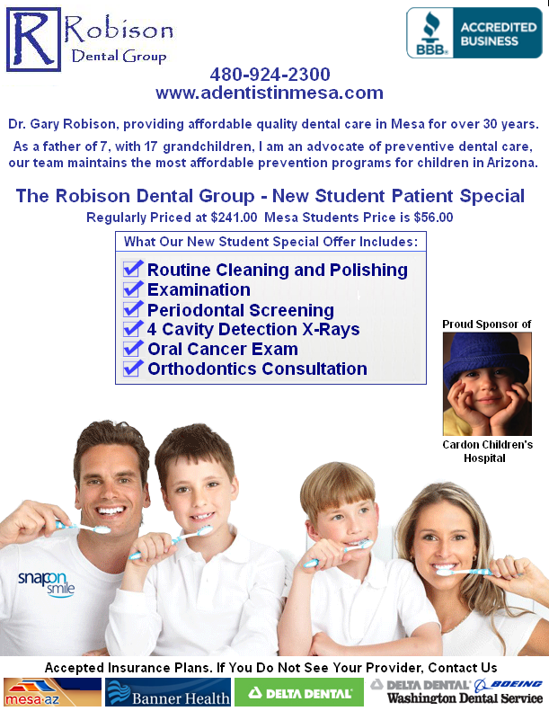 Mesa AZ Dentist General Family & Cosmetic Dentistry Student Dental