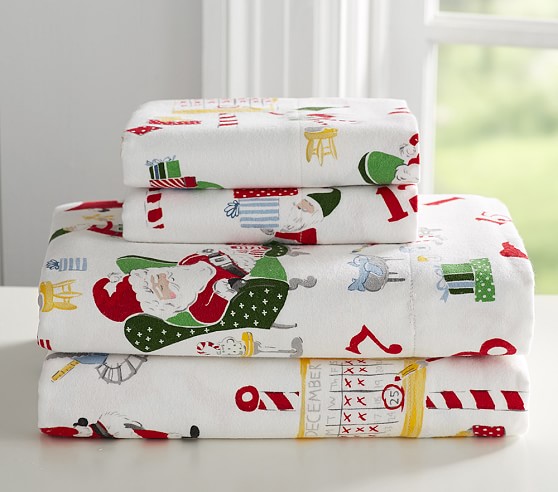 kids christmas flannel sheets