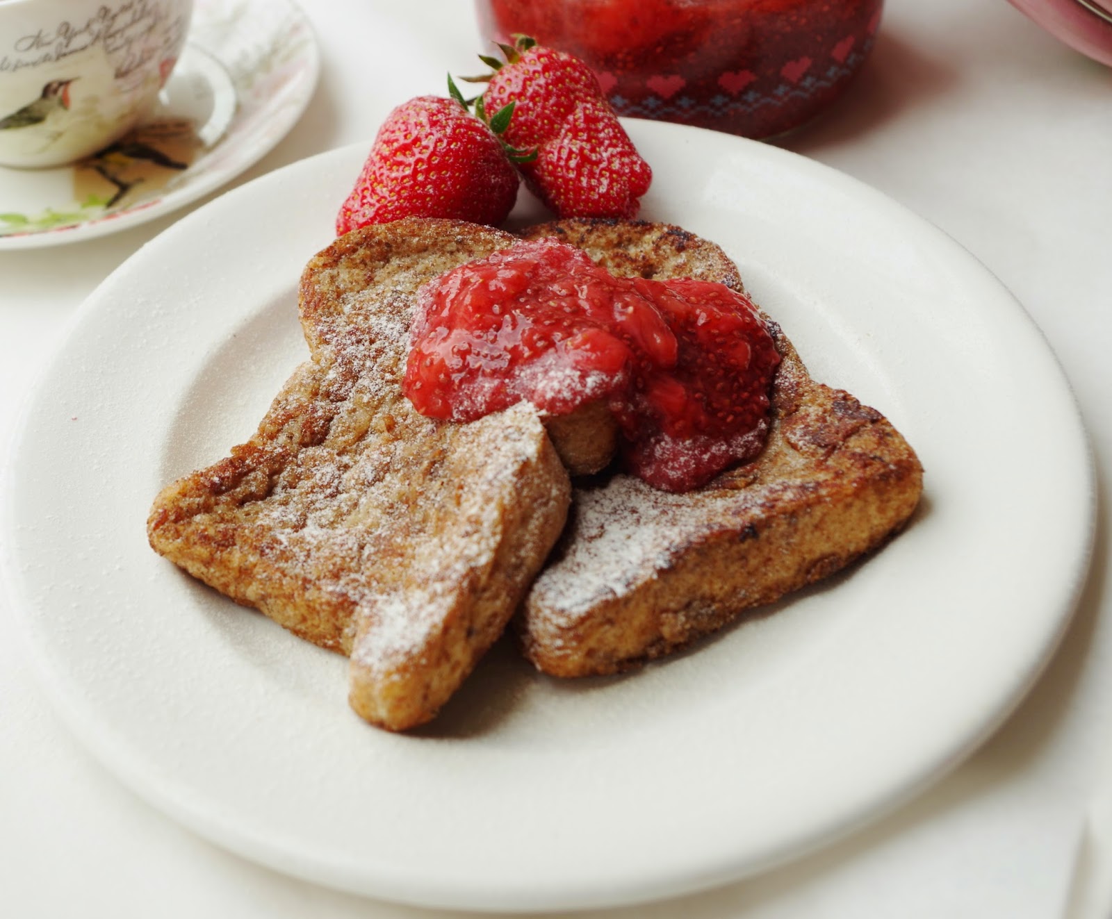 French Toast & Strawberry Chia Jam Euphoric Vegan