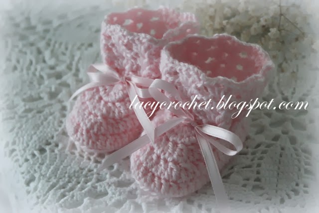 Lacy Crochet: Crochet Baby Booties, Size 0-6 Months, Free ...