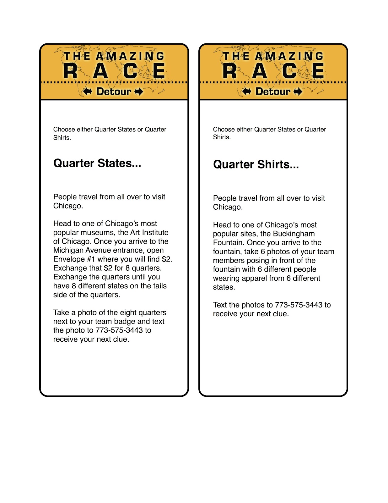 <strong>WHAT YOU NEED TO KNOW</strong> - STUMINGAMES Amazing race clues template