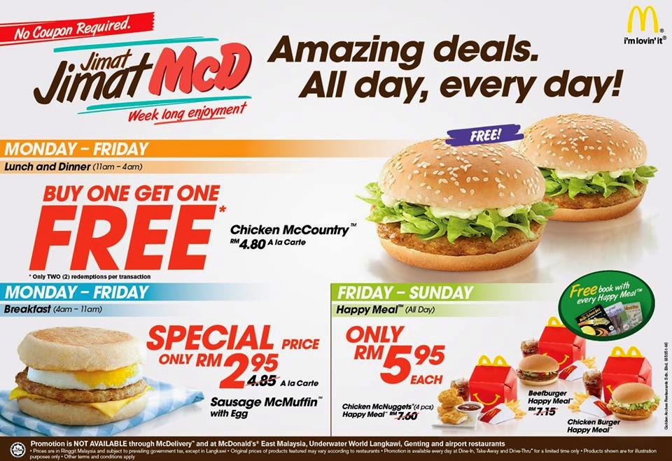 48 SMART McDonald's Buy 1 Get 1 FREE (20th Oct onward)