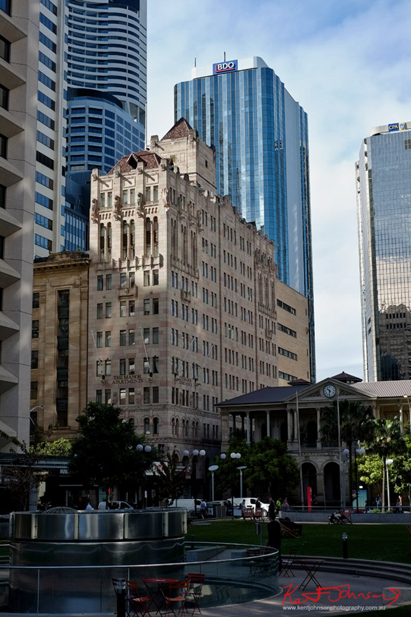 Colonial Mutual Life Building now The Manor Apartments, Queen Street Brisbane. Photo by Kent Johnson. Colonial Mutual Life Building now The Manor Apartments, Queen Street Brisbane. Photo by Kent Johnson.