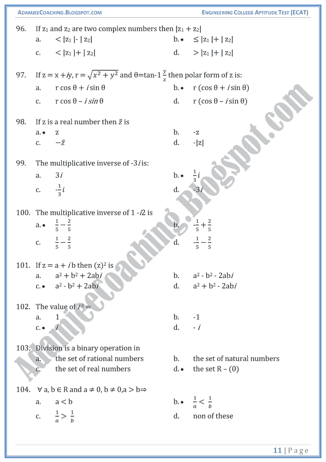 number-system-ecat-mathematics-mcqs-for-entry-test