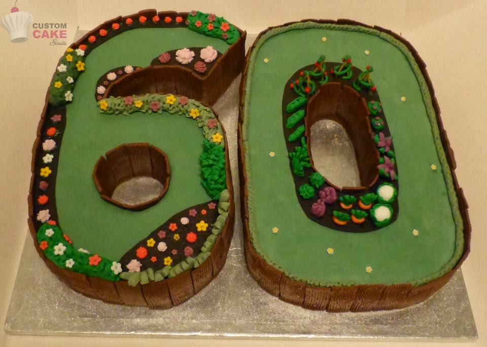 What an awesome cake!: 60th Birthday Garden Cake - with ...