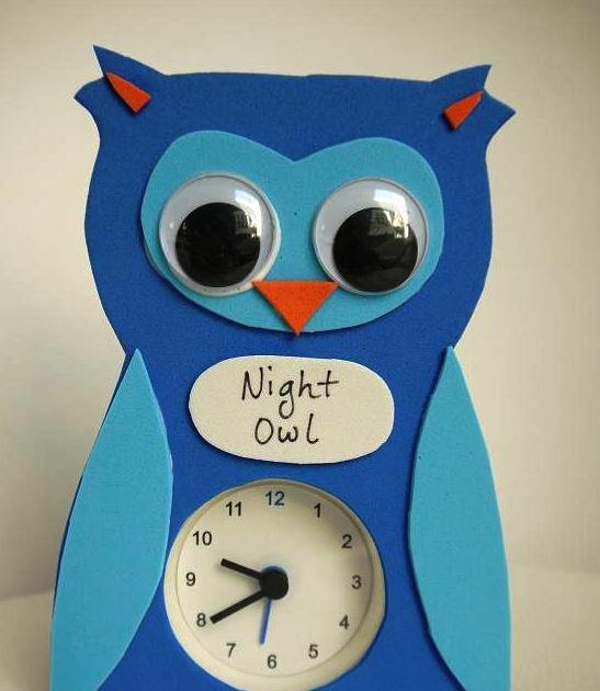 Library Arts Night Owl Clock