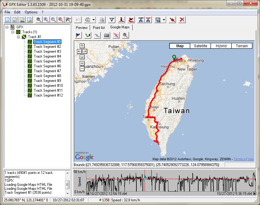 Introducing GPX Tracks Editing 簡述GPX軌跡編輯
