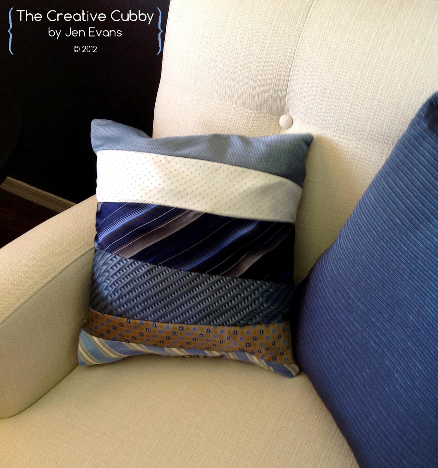 The Creative Cubby: Preppy Projects Week: Tie Pillow