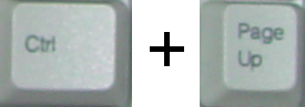 Control + Page Up