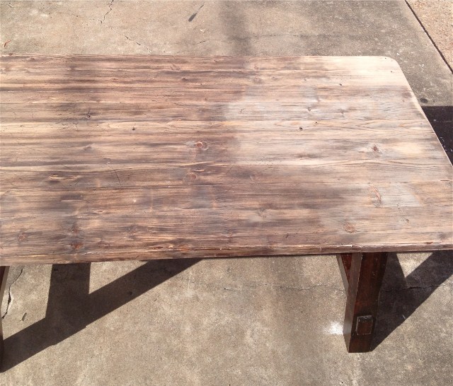 Birds On A Wire Coffee Table Makeover By Stained And Striped - Featured On Furniture Flippin'