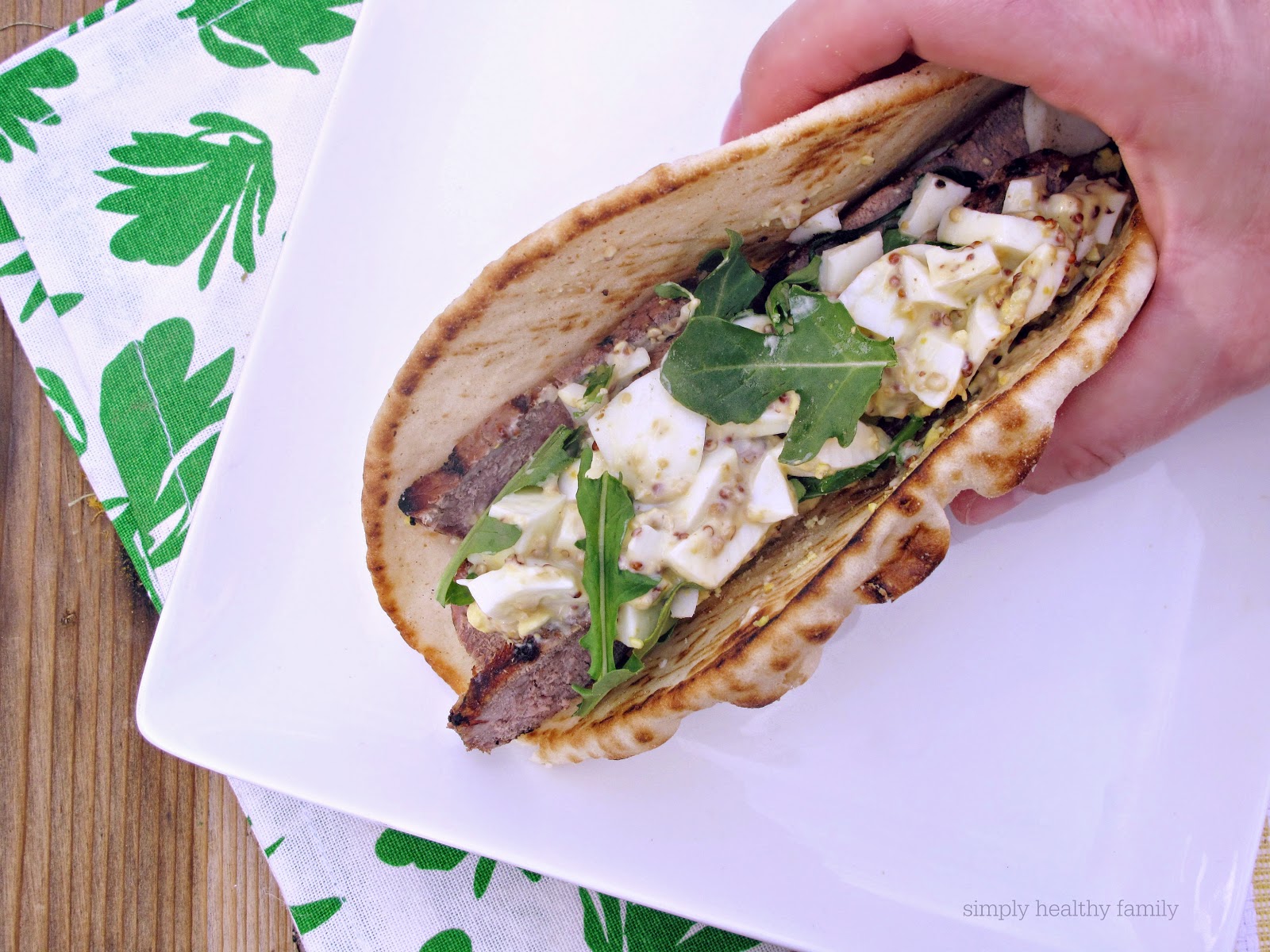 Grilled Steak and Deviled Egg Pita Sandwiches #SundaySupper