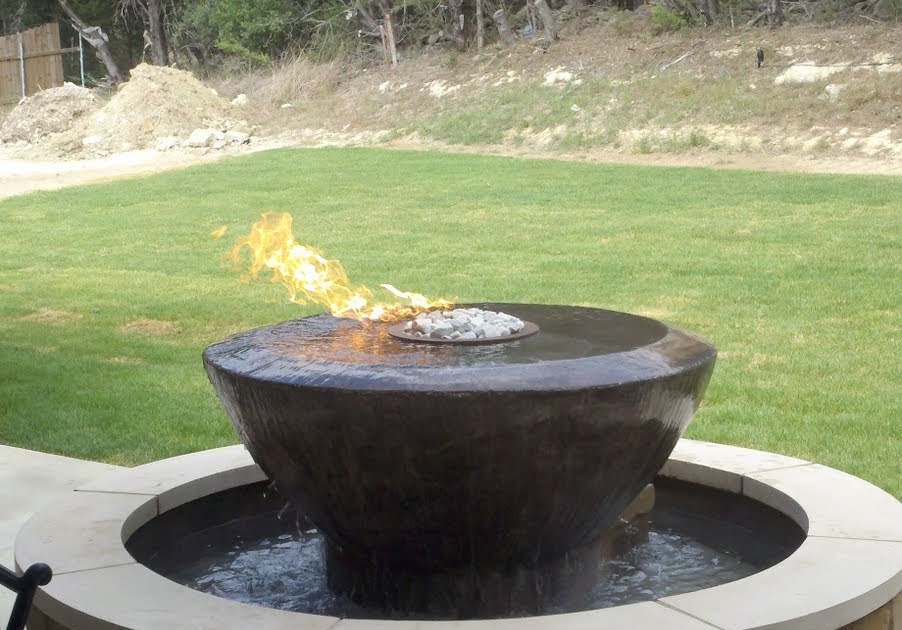 Parker Homes & Renovations Custom Water and Fire Fountain