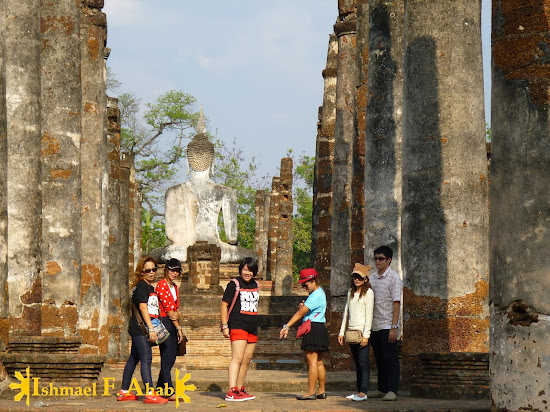 Tourists in Sukhothai Historical Park