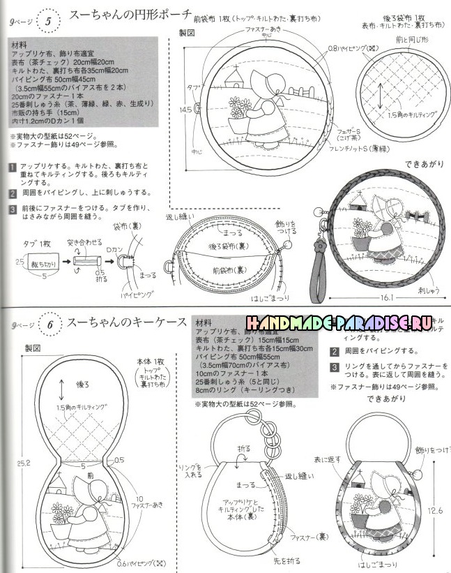 Японский журнал - пэчворк 2015. Сумки и косметички